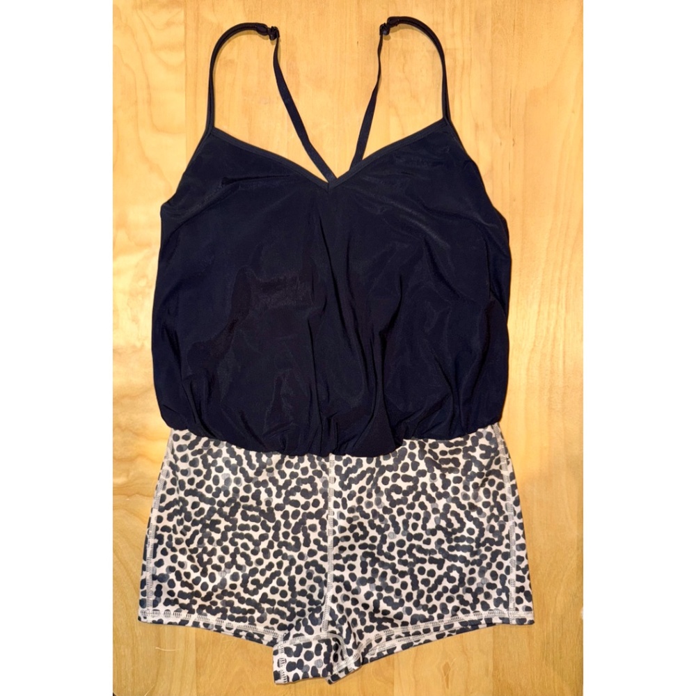 Lululemon Dance To Yoga Leotard in Black/Ace Spot Grain Black/Dottie Dash Grain - Picture 7 of 16